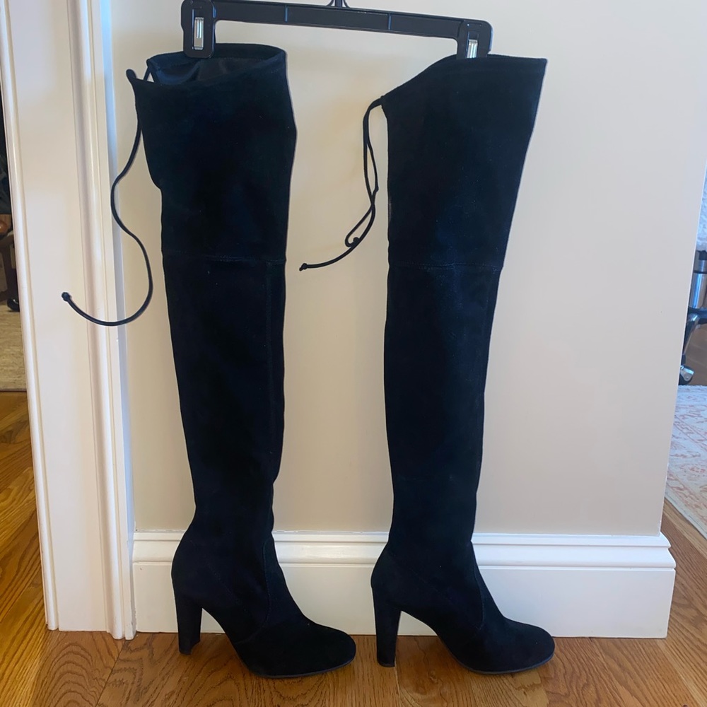 Stuart Weitzman over-the-knee heeled suede boots